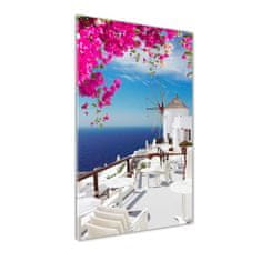 Wallmuralia Vertikální Foto obraz skleněný svislý Santorini Řecko 60x120 cm 2 úchytky