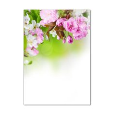 Wallmuralia Vertikální Fotoobraz na skle Jarní květiny 70x100 cm 4 úchytky