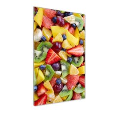 Wallmuralia Vertikální Fotoobraz na skle Nakrájené ovoce 50x125 cm 4 úchytky