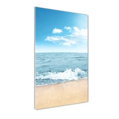Wallmuralia Vertikální Foto obraz sklo tvrzené Pláž a moře 70x140 cm 2 úchytky