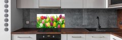 Wallmuralia Panel do kuchyně Barevné tulipány 100x50 cm