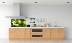 Wallmuralia Panel do kuchyně Zelená jablka 100x50 cm