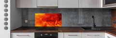 Wallmuralia Skleněný panel do kuchynské linky Plameny 100x50 cm
