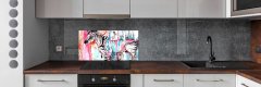 Wallmuralia Panel do kuchyně Barevná zebra 100x50 cm