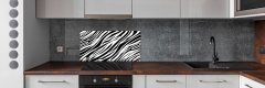 Wallmuralia Skleněný panel do kuchynské linky Zebra pozadí 100x50 cm