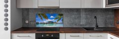 Wallmuralia Panel do kuchyně Palmy na Bora Bora 100x50 cm