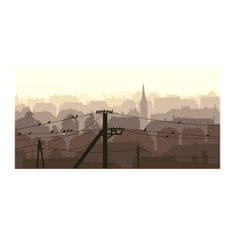 Wallmuralia Foto obraz skleněný horizontální Město linie 140x70 cm 2 úchytky