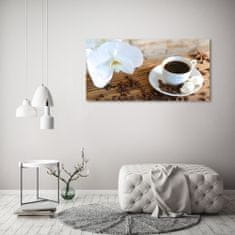 Wallmuralia Foto-obrah sklo tvrzené Šálek kávy 125x50 cm 4 úchytky