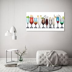 Wallmuralia Foto obraz skleněný horizontální Sada drinků 125x50 cm 2 úchytky