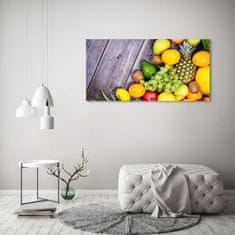 Wallmuralia Foto-obrah sklo tvrzené Ovoce na stromě 125x50 cm 2 úchytky