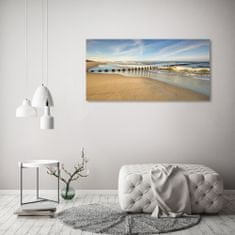 Wallmuralia Fotoobraz na skle Pláž nad Baltem 125x50 cm 4 úchytky