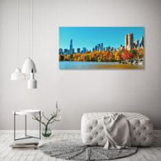 Wallmuralia Foto obraz skleněný horizontální New York podzim 125x50 cm 4 úchytky