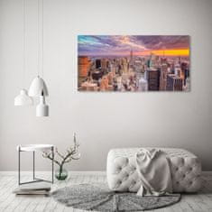 Wallmuralia Foto-obrah sklo tvrzené Now York 125x50 cm 4 úchytky