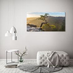 Wallmuralia Foto obraz skleněný horizontální Sokolice Pieniny 125x50 cm 4 úchytky