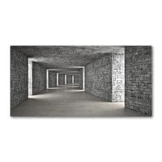 Wallmuralia Foto obraz skleněný horizontální Tunel z cihel 140x70 cm 2 úchytky