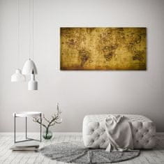 Wallmuralia Foto-obrah sklo tvrzené Stará mapa světa 125x50 cm 4 úchytky