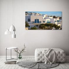 Wallmuralia Foto obraz fotografie na skle Myonos Řecko 125x50 cm 4 úchytky