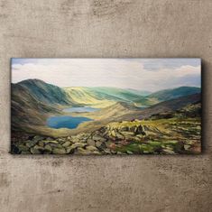 COLORAY.CZ Obraz na plátně Jezero horské krajiny 120x60 cm