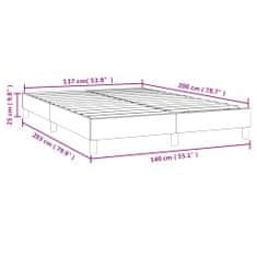 Vidaxl Box spring postel cappuccino 140 x 200 cm umělá kůže