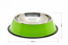 limaya Limaya nerezová miska pro psy a kočky s protiskluzovou gumou zelená 26 cm
