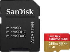 SanDisk Extreme PLUS/micro SDXC/256GB/200MBps/UHS-I U3 / Class 10/+ Adaptér