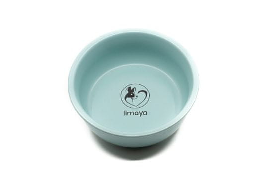 limaya Limaya keramická miska pro psy a kočky světle modrá s okrajem 17,8 cm