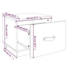 Greatstore Noční stolky 2 ks bílé 40 x 34 x 35 cm masivní borové dřevo