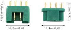 YUNIQUE GREEN-CLEAN 5 párů vysoce kvalitní MPX, samec-samice, konektory pro RC lipo modelové baterie (zelené), barevné