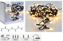 HOMESTYLING Vánoční světelný řetěz teplá bílá 320 LED / 24 m