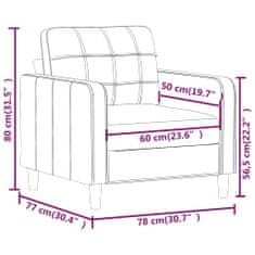 Vidaxl Křeslo krémové 60 cm umělá kůže