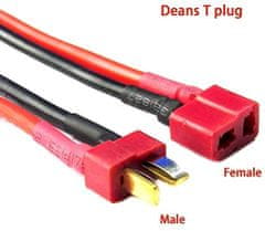 YUNIQUE GREEN-CLEAN 1 kus Deans T-konektory pro Tamiya konektor nabíjecí adaptér kabel RC kabel vozidla a lipo baterie