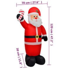 Greatstore Nafukovací Santa Claus s LED diodami 120 cm