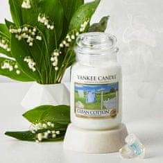 Yankee Candle vonná svíčka Classic ve skle velká Clean Cotton 623 g