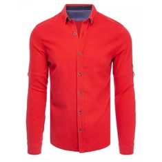 Dstreet Pánská košile WILL červená dx2295 XXL
