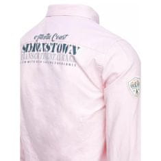 Dstreet Pánská košile ARMA světle růžová dx2299 XL