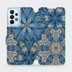 Mobiwear Flip pouzdro na mobil Samsung Galaxy A23 / A23 5G V108P Modré mandala květy