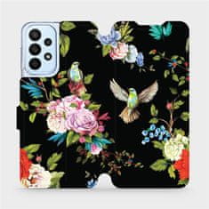 Mobiwear Flip pouzdro na mobil Samsung Galaxy A23 / A23 5G VD09S Ptáčci a květy