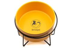 limaya Limaya keramická miska pro psy a kočky s kovovým podstavcem oranžová 15,5 cm