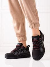 Amiatex Stylové černé trekingové boty dámské bez podpatku, černé, 36