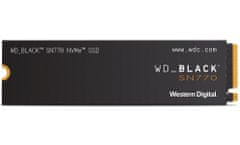 WD BLACK SSD NVMe 1TB PCIe SN 770, Gen4 8 Gb/s, (R:5150, W:4900MB/s)