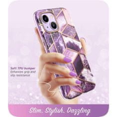 SUPCASE Cosmo pancéřové pouzdro na iPhone 14 PLUS 6.7" Marble purple