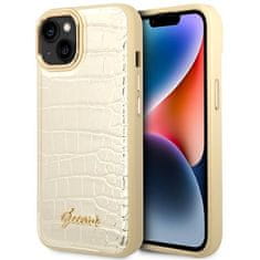 Guess GUHCP14MHGCRHD hard silikonové pouzdro iPhone 14 PLUS 6.7" gold Croco Collection