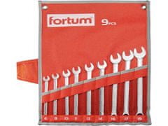 Fortum Klíče očkoploché, sada 9ks, 6-19mm