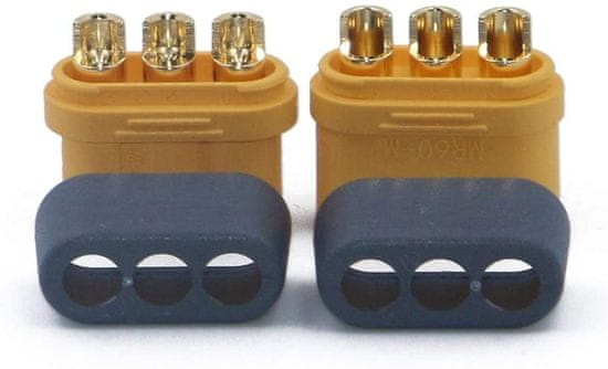 YUNIQUE GREEN-CLEAN 5 párů vysoce kvalitních MR60 konektorů, samec-samice s ochranou pláště, konektory pro RC Lipo modelové baterie