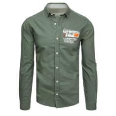 Dstreet Pánská košile TEAM zelená dx2277 L