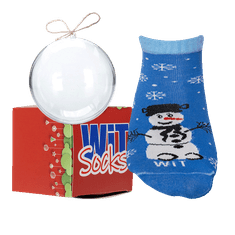WiTSocks Veselé Ponožky Vánoce nízké ve vánoční kouli + krabička, 39-42