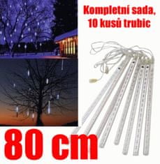 levnelampiony.eu 80 cm - padající světla 10 ks - LED sněžení- rampouchy - kompletní sada, IP65, 10ks