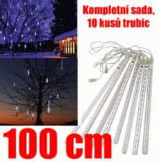 levnelampiony.eu 100 cm - padající světla 10 ks - LED sněžení- rampouchy - kompletní sada, IP65, 10ks