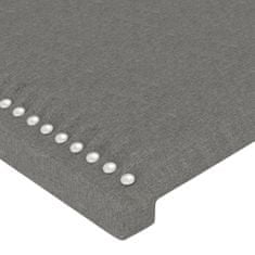Greatstore Čelo postele typu ušák tmavě šedé 103x16x78/88 cm textil
