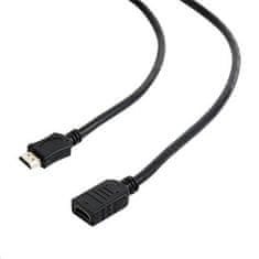 C-Tech GEMBIRD CABLEXPERT Kabel HDMI-HDMI 1,8m, 1.4, M/F stíněný, zlacené kontakty, prodlužovací, černý